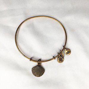 Alex & Ani Stackable Gold Bracelet Seashell Charm